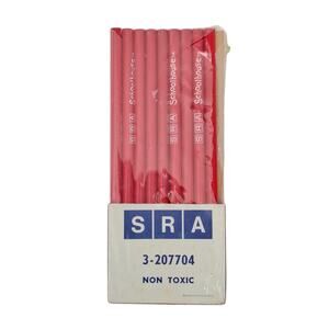 9 Vintage SRA Schoolhouse Red Pencils Nontoxic New Old Stock Writing Utensil